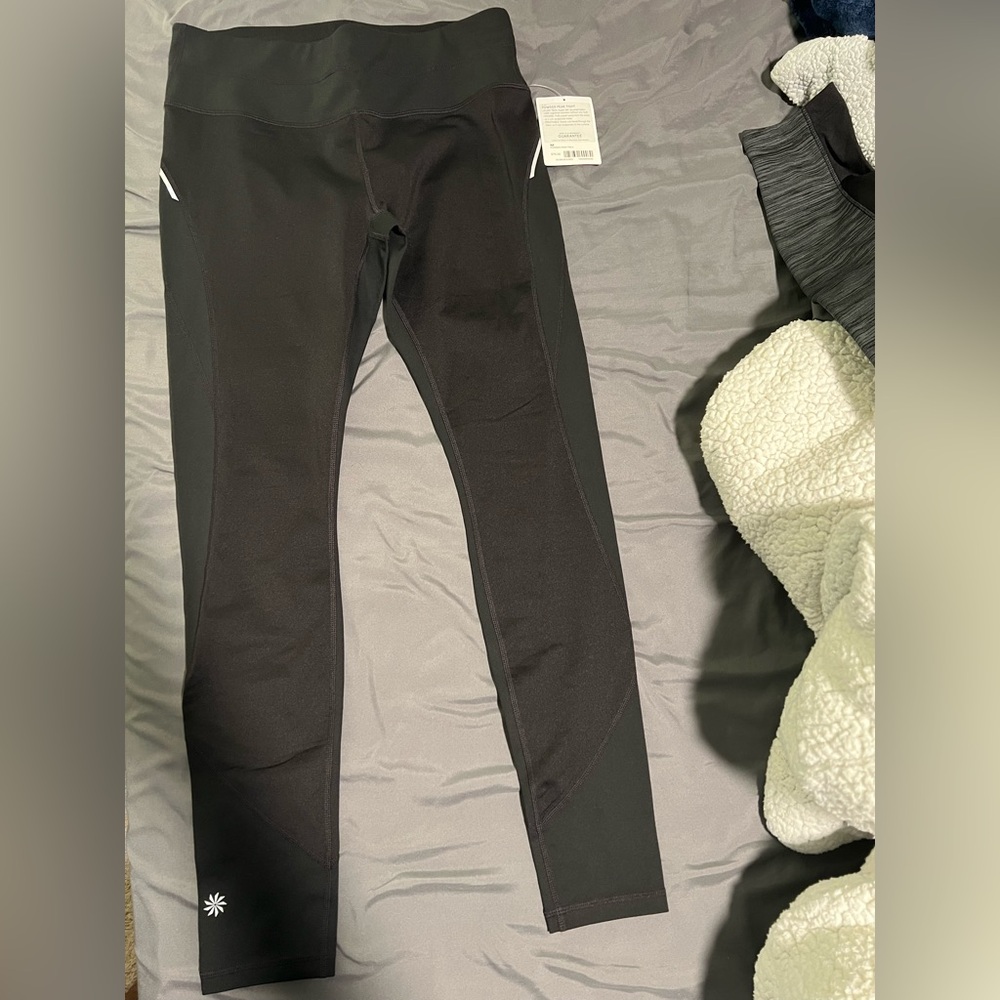 Athleta Black Leggings power peak medium